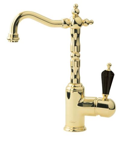 Смеситель для раковины Boheme Tradizionale Nero 252 на столешницу золото