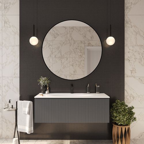 Тумба с раковиной TW collection Shape SHAP120-G+548001*1 120х50 цвет серый