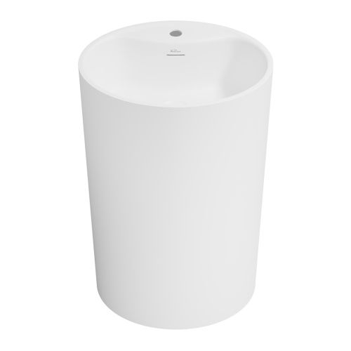 Раковина акриловая Wellsee Coquillage 232802000 50х40 напольная цвет белый 1 отверстие под смеситель