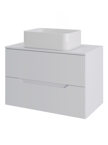 Тумба с раковиной Orange Line Li-70TuwMDF+B02-460W 70х50 подвесная цвет белый