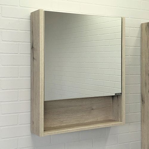 Зеркало-шкаф Comforty Марио 00-00005201CF 60х70 подвесной цвет бежевый