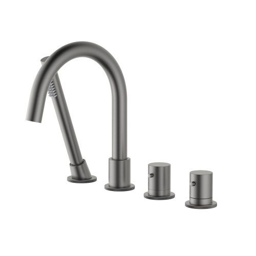 Смеситель Timo Saona 2330/18Y на борт ванны вороненая сталь