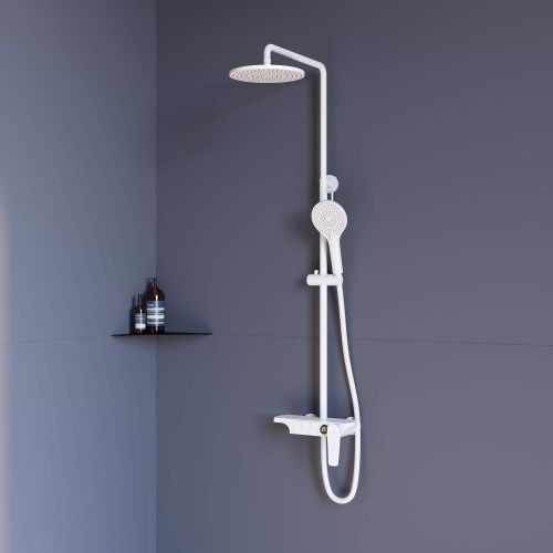 Душевая стойка RGW Shower Panels 51140133-03 настенная цвет белый