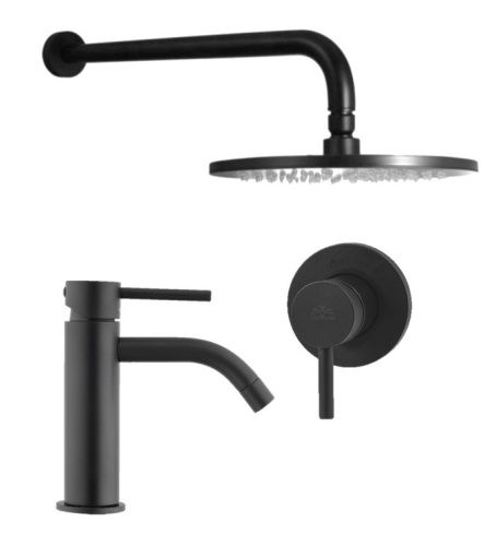 Душевая система Paffoni Light KITLIG011NO071 встраиваемая в стену цвет черный