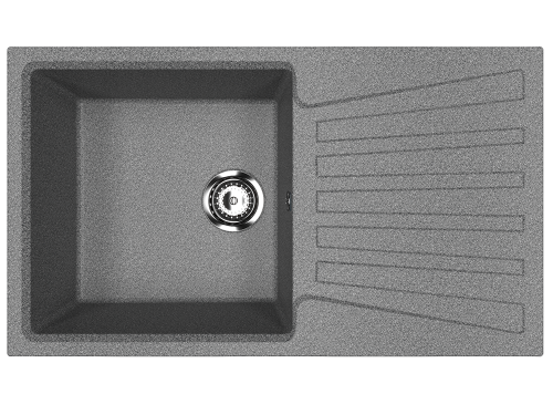 Кухонная мойка Ulgran Classic U-703-309 85х50 цвет серый