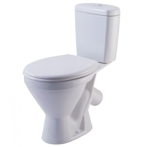 Унитаз-компакт напольный с бачком Rosa Стандарт Вн УнБ36 белый с сиденьем каскадный смыв