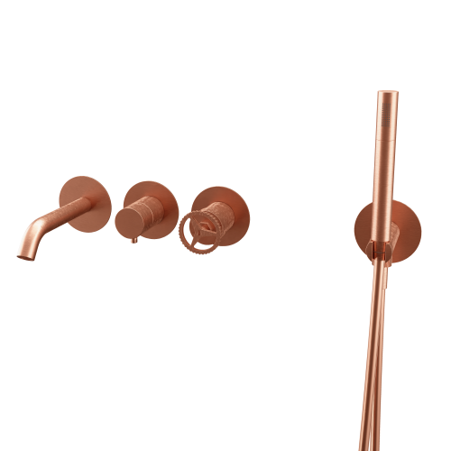 Смеситель для ванны Remer Chrono CH53D2PRP встраиваемый в стену медь