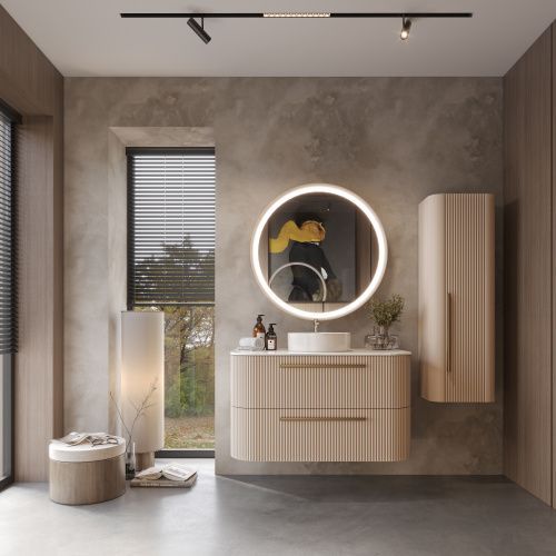 Тумба с раковиной Creavit Rayas RY0100.42.PU+RY100.00.KW