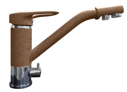 Смеситель Granfest 2624-1 терракот на раковину коричневый