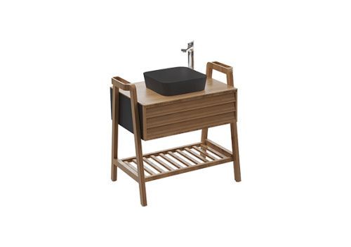 Тумба с раковиной Creavit Truva TR0080.01ANM+UL040-00AM00E-00 80х60