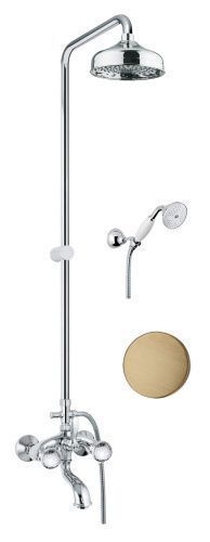 Душевая стойка Fiore 17ZZ0615 настенная цвет бронза