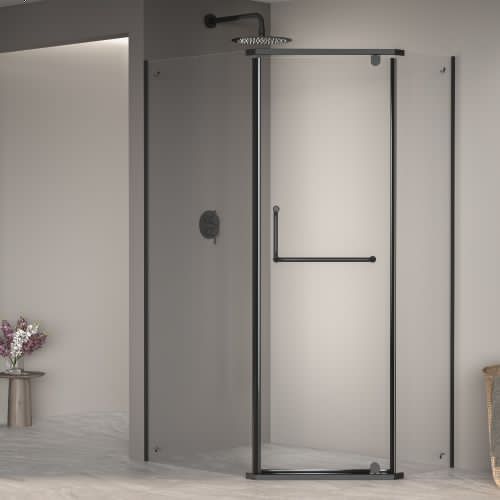 Душевой уголок RGW Passage 35089189-14 90х80 стекло прозрачное профиль черный без поддона