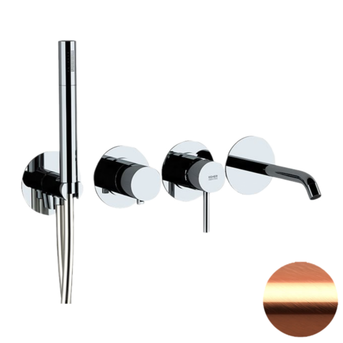 Смеситель для ванны Remer X Style X96S03ROXXRP встраиваемый в стену медь