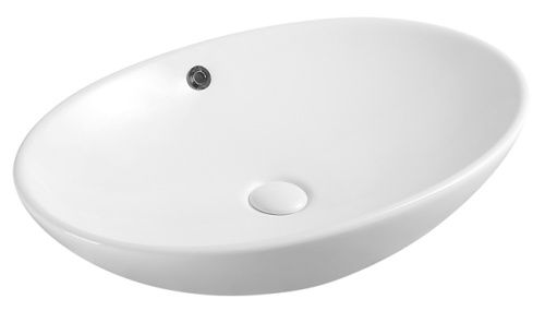 Раковина из сантехнического фаянса Azario AZ-3077 60х40 накладная цвет белый без отверстий под смеситель