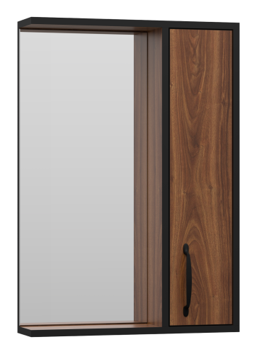Зеркало-шкаф Misty Кедр П-Кед04050-011П 50х70 подвесной цвет коричневый/черный