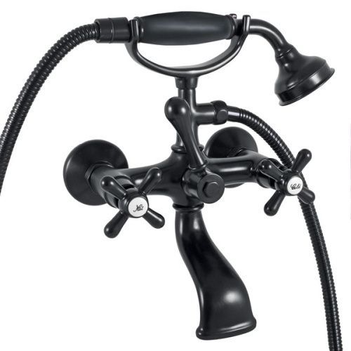 Смеситель для ванны и душа RavSlezak MORAVA RETRO MK159.5/2CMAT настенный черный