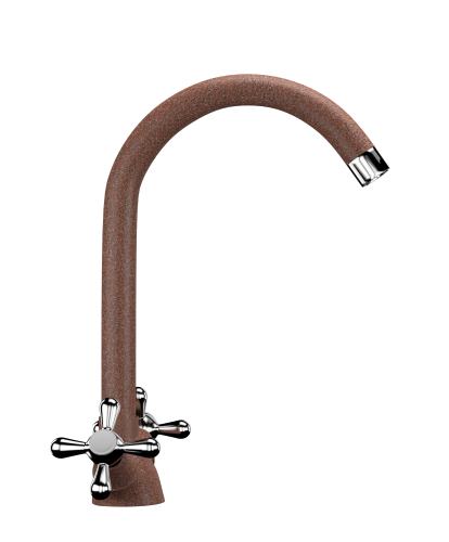 Смеситель для кухни Ulgran Classic U-012-307 на мойку коричневый