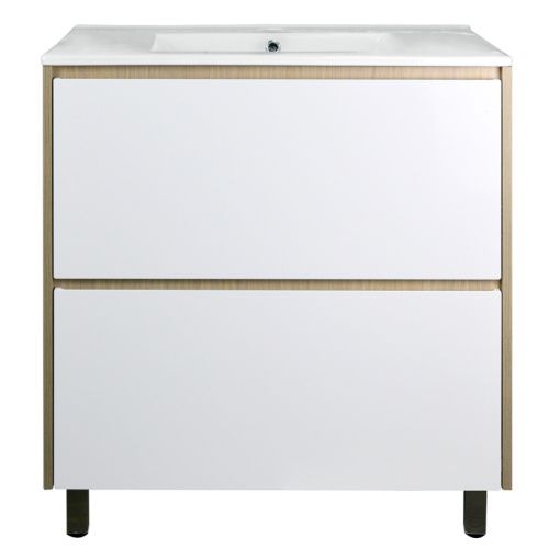 Тумба с раковиной Loranto Stella CS00076455 70х50 напольная цвет белый/бежевый