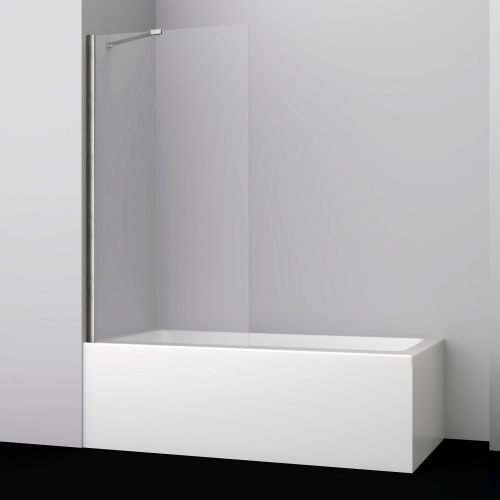 Душевая шторка на ванну Wasserkraft Spree 14P 14P01-80 80х140 стекло прозрачное профиль никель