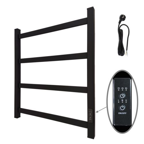 Полотенцесушитель электрический Маргроид Вид 81-10 профильный 8110p-6050-1081-9005R 55х60 черный