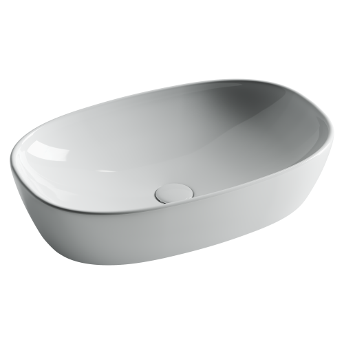 Раковина из сантехнического фарфора Ceramica Nova ELEMENT CN5039 60х40 накладная цвет белый без отверстий под смеситель