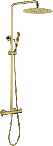 Душевая стойка Allen Brau Fantasy 5.11001-GB настенная цвет золото с термостатом