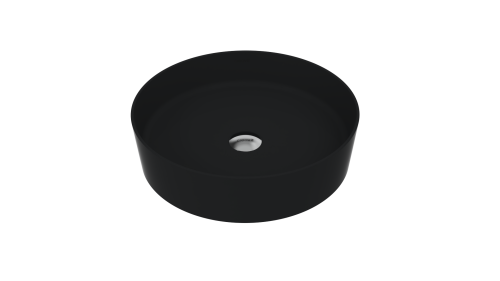 Раковина из сантехнического фарфора Creavit Loop LP145-00SM00E-0000 50х50 накладная цвет черный