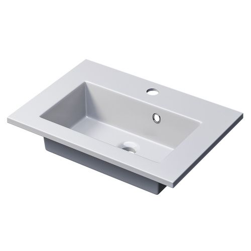 Раковина керамическая Uperwood Aurora RAurora50wg 50х40 полувстраиваемая цвет белый