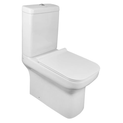 Унитаз-компакт напольный с бачком Creo Ceramique ARLES AS1003+AS1002R белый с сиденьем микролифт безободковый каскадный смыв