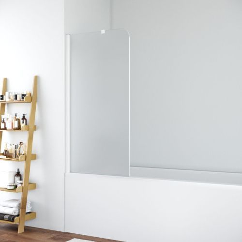 Душевая шторка на ванну Vegas-Glass EV+EV NOVO ST EV ST NOVO 76 01 10 L 75х140 стекло матовое профиль белый ориентация левая