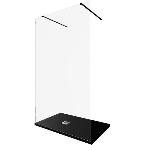 Душевая перегородка Allen Brau Infinity 3.21045.BBA 120х200 стекло прозрачное профиль черный