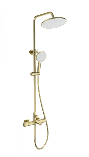 Душевая стойка Wonzon & Woghand Solid WW-C3011-A-BG настенная цвет золото с термостатом