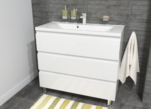 Тумба с раковиной Эстет Bali ФР-00009971 100х40 напольная цвет белый