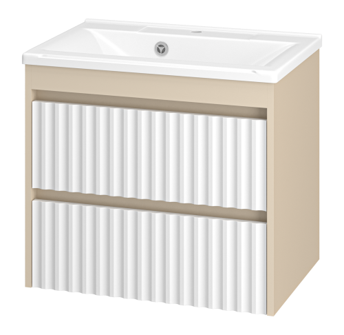 Тумба под раковину Brevita Balaton BAL-06065-03-012Я 60х40 подвесная цвет белый/бежевый