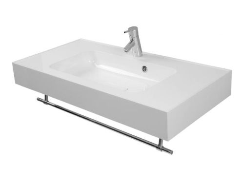 Раковина из искусственного камня Aquaton Ричмонд 1A70603KRD010 100х50 подвесная цвет белый 1 отверстие под смеситель