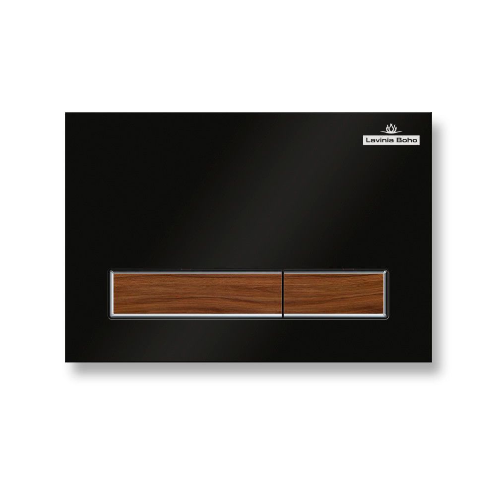 Клавиша смыва механическая Lavinia Boho RelFix 38050602 цвет черный/коричневый