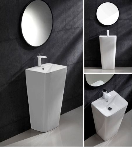 Раковина керамическая Cerutti SPA SANDRA CT7828 40х40 напольная цвет белый 1 отверстие под смеситель