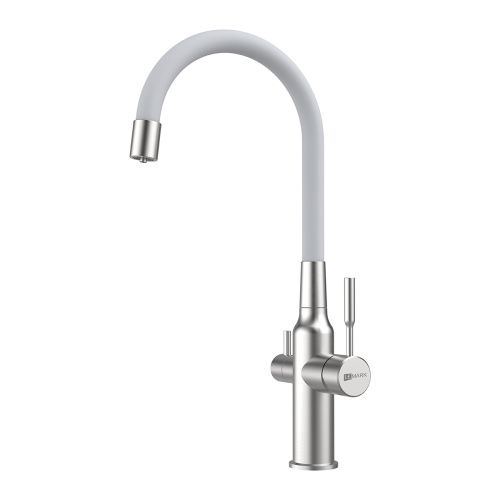 Смеситель для кухни LeMark Expert LM5083S-White на мойку белый/хром