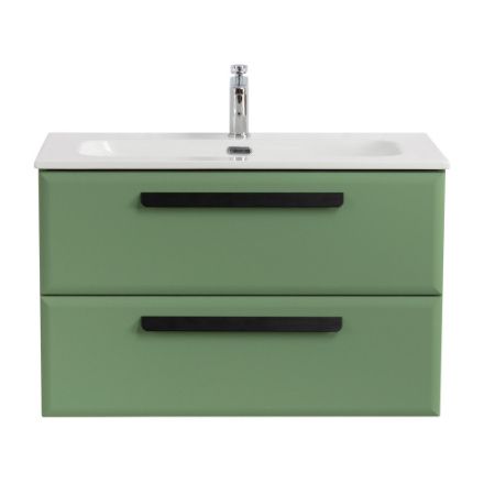 Тумба под раковину Cezares ECO-CER ECO-CER-N-800-2C-SO-PS-P 80х50 подвесная цвет зеленый