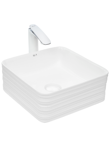 Раковина из сантехнического фаянса WeltWasser WW SK 10000003839 40х40 подвесная цвет белый без отверстий под смеситель