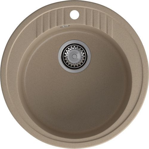 Кухонная мойка Granfest Rondo R-520 песочный 50х50 цвет бежевый поверхность матовая
