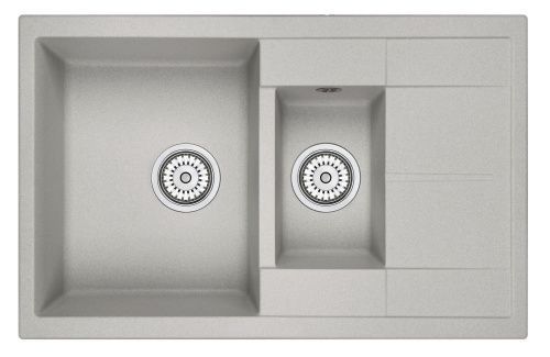 Кухонная мойка Granula 7802, БАЗАЛЬТ 80х50 цвет серый поверхность матовая