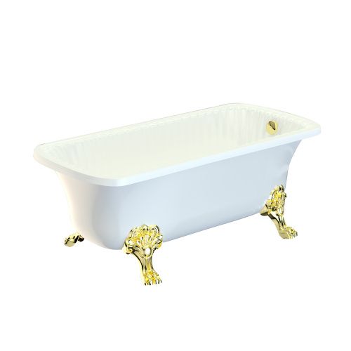 Ванна из искусственного камня Migliore OLIVIA 24633 175х80 пристенная прямоугольная с ножками