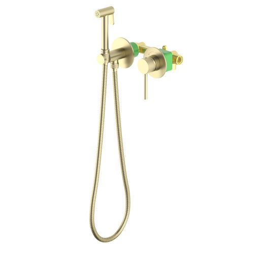 Смеситель с гигиеническим душем Timo Saona 2339/17SM встраиваемый в стену золото