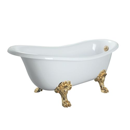 Ванна из искусственного камня Migliore BELLA 24625 170х80 отдельностоящая овальная с ножками