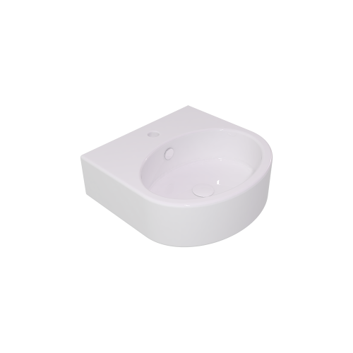 Раковина керамическая GSG Ceramic Design Like LKLAVBW45000 50х40 подвесная цвет белый 1 отверстие под смеситель