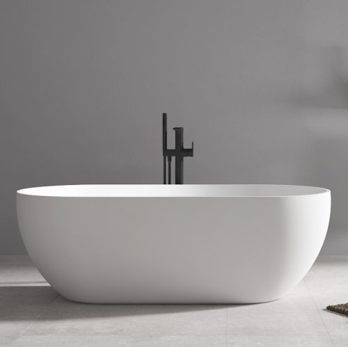 Ванна акриловая Abber AB9241MW 170х80 отдельностоящая овальная с каркасом