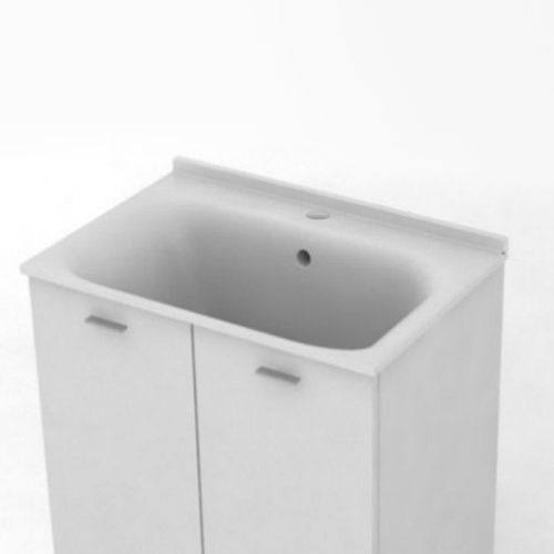 Раковина керамическая Kerasan Aquadom 029301*1 80 см встраиваемая цвет белый 1 отверстие под смеситель