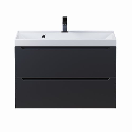 Тумба под раковину Uperwood Tanos 291020232 80х50 подвесная цвет черный