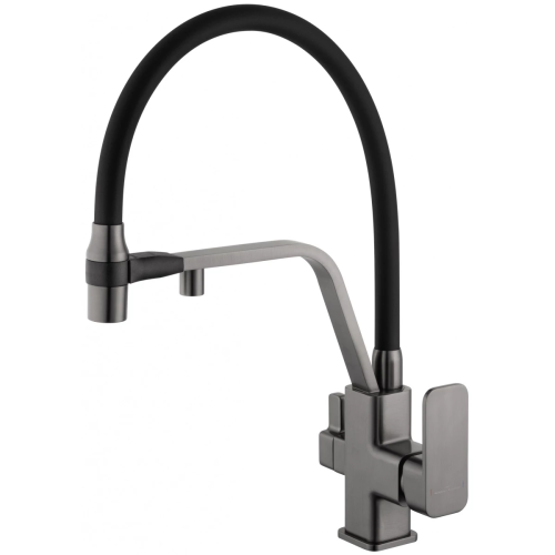 Смеситель для кухни Wonzon & Woghand WW-88458013-BGM на мойку серый